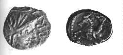 Monnaie allobroge en argent (-130), trouvee au Col de la Crusille (Gerbaix, 73)